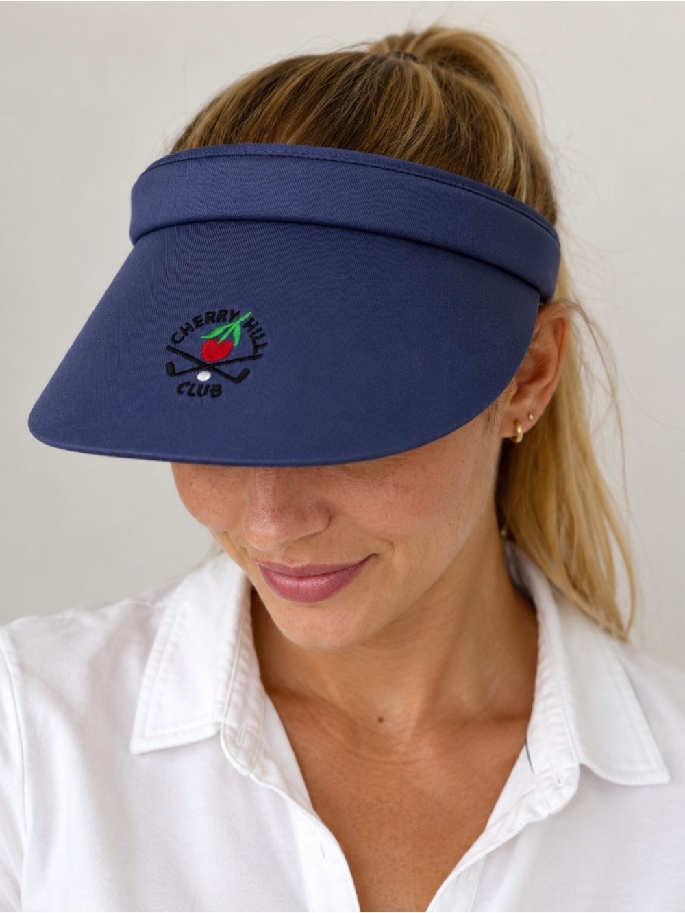 Imperial Cherry Hill Club Golf Visor Blue Adjustable USA Made Cotton Hat